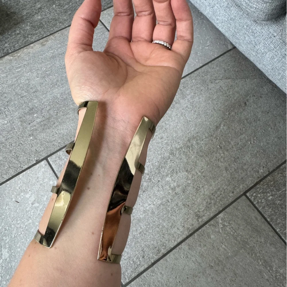 Four Layer Cuff, Gold Tone